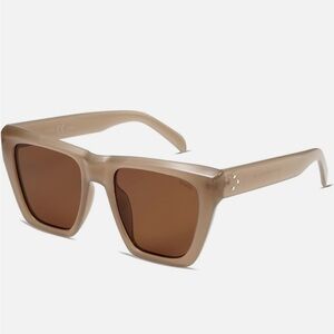 Beige SOJOS Oversized Cat Eye Polarized Sunglasses